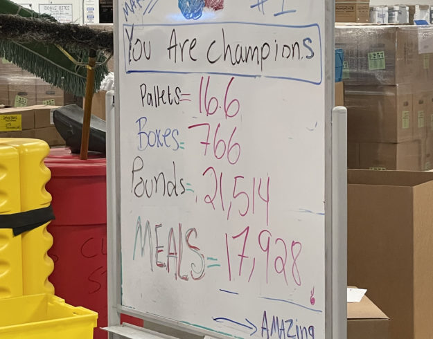 Volunteering at the North Texas Food Bank